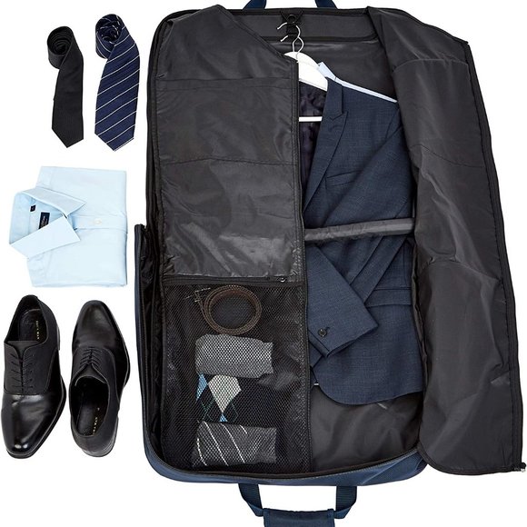 Amazon Basics Garment Bag - Navy Blue, 40-Inch NEW in BOX (X005, X006, X007) - Picture 9 of 11